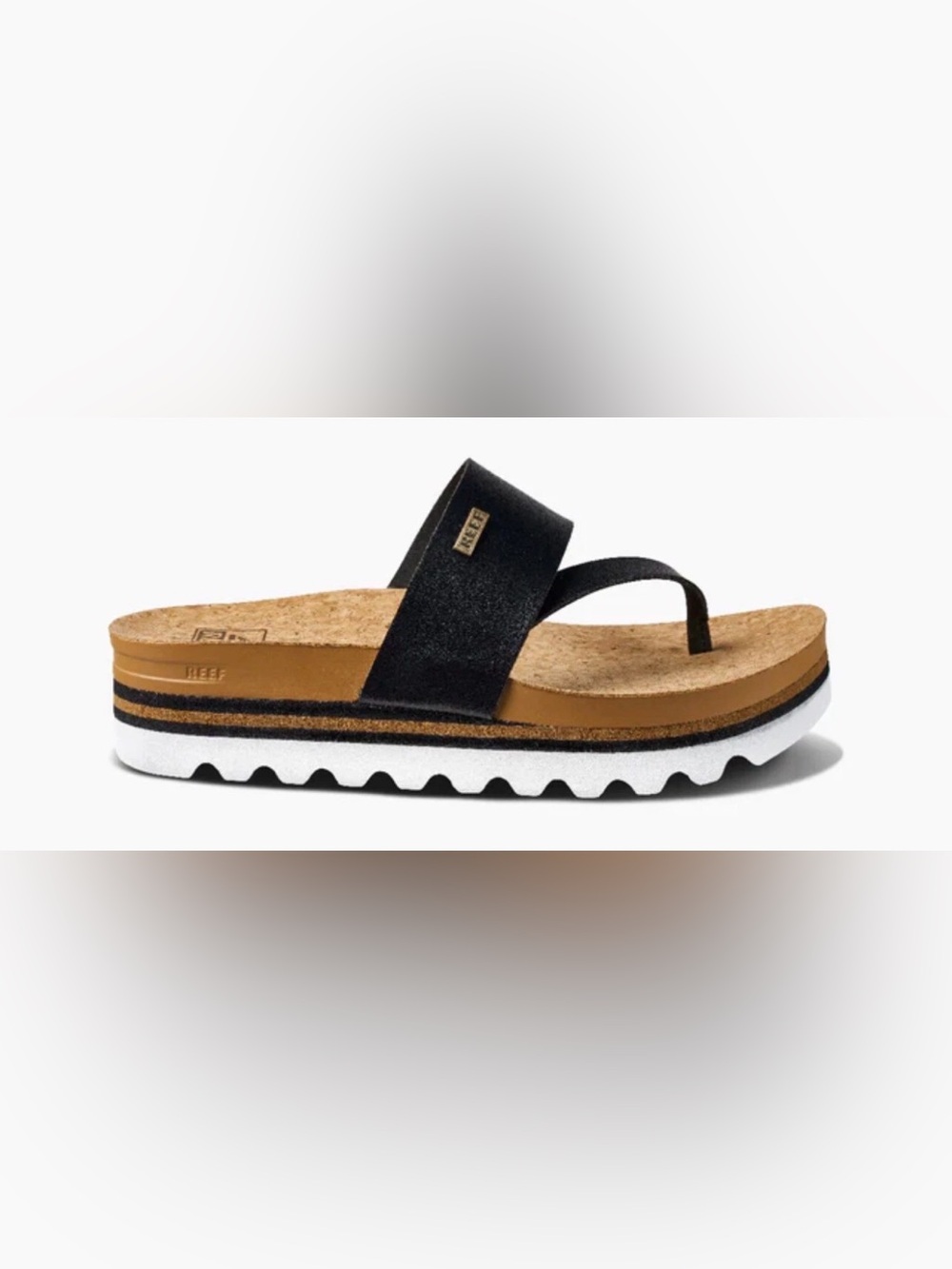 Reef Women’s Cushion SOL Hi Black Vegan Leather Sandals(sz 11)